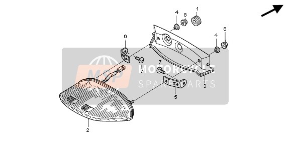 33701MEL640, Taillight Unit, Honda, 0