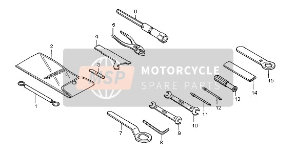 89216MBG000, Wrench, Plug, 16.5, Honda, 4