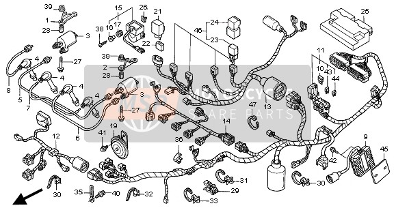 Honda CBR1100XX 2004 WIRE HARNESS for a 2004 Honda CBR1100XX