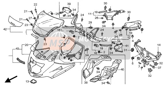 64250MATB90ZA, Windscherm Set (Wl) *type, Honda, 0