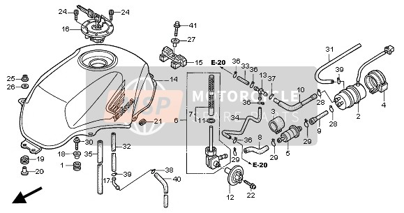 Honda NT650V 2004 FUEL TANK for a 2004 Honda NT650V