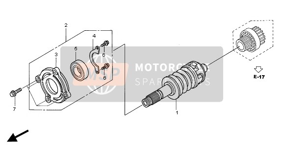 Honda ST1300A 2004 Arbre primaire pour un 2004 Honda ST1300A