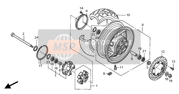 42650MCS760, Wheel Sub Assy., Rr., Honda, 0