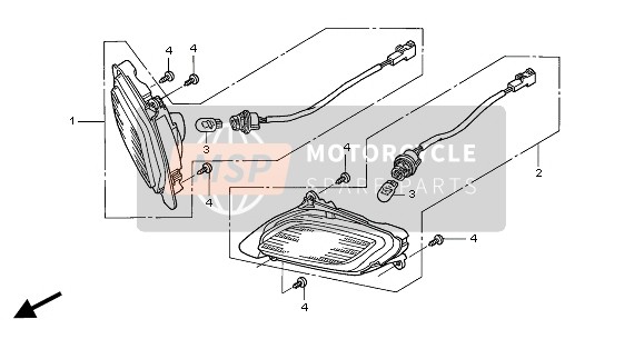 Honda ST1300A 2004 WINKER for a 2004 Honda ST1300A