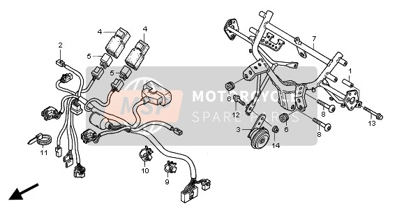 32105MCS760, Sub Harness, Fairing, Honda, 0