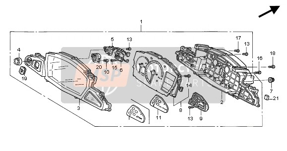 Honda ST1300 2004 METER (MPH) for a 2004 Honda ST1300