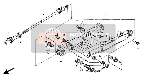 Honda ST1300 2004 Bras oscillant pour un 2004 Honda ST1300