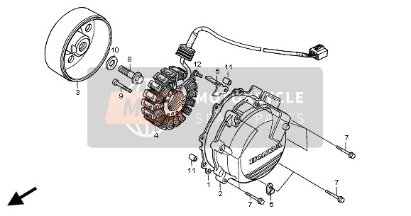 Honda VFR800 2004 Generator voor een 2004 Honda VFR800