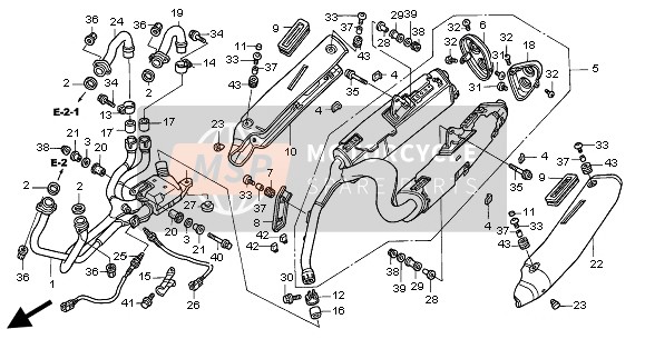 Honda VFR800 2004 Silencieux d'échappement pour un 2004 Honda VFR800