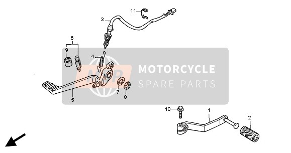 24701MCWD60, Schakelpedaal, Honda, 0