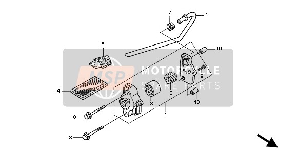 Honda VT125C 2004 OIL PUMP for a 2004 Honda VT125C