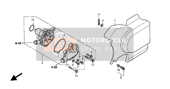 11351MEG000, Cover Comp., L. Rr., Honda, 0