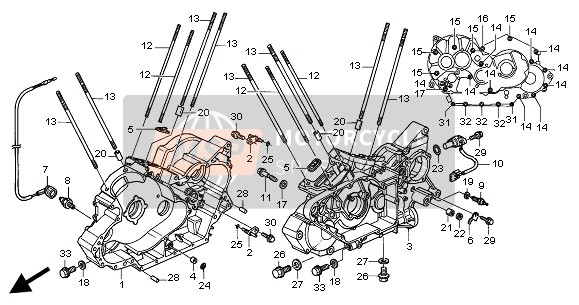 Honda VTX1300S 2004 CRANKCASE for a 2004 Honda VTX1300S