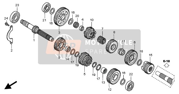 Honda VTX1800C 2004 TRANSMISSION for a 2004 Honda VTX1800C