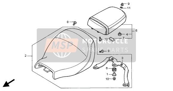 Honda VTX1800C 2004 SEAT for a 2004 Honda VTX1800C