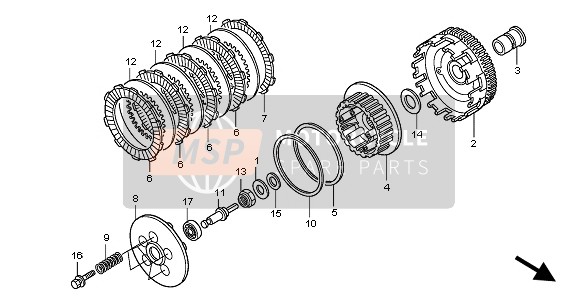 Honda XL125V 2004 Embrague para un 2004 Honda XL125V