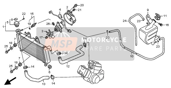 Honda XL125V 2004 KÜHLER für ein 2004 Honda XL125V