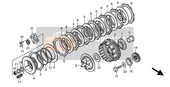 Honda XL650V 2004 CLUTCH for a 2004 Honda XL650V