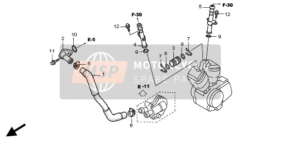 Honda XL650V 2004 WATER PIPE for a 2004 Honda XL650V