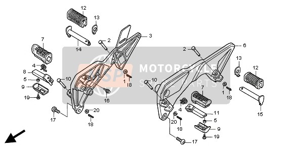 Honda XL650V 2004 STEP for a 2004 Honda XL650V