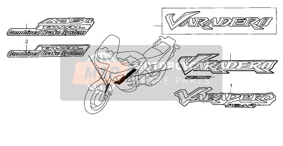 87131MBTD60ZA, Mark, Middle Cowl *TYPE4 * (TYPE4 ), Honda, 0