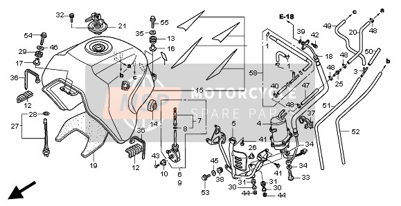 Honda XL1000VA 2004 TANK für ein 2004 Honda XL1000VA