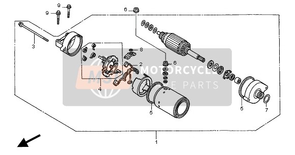 Honda CB900F 2005 Comenzando Motor para un 2005 Honda CB900F