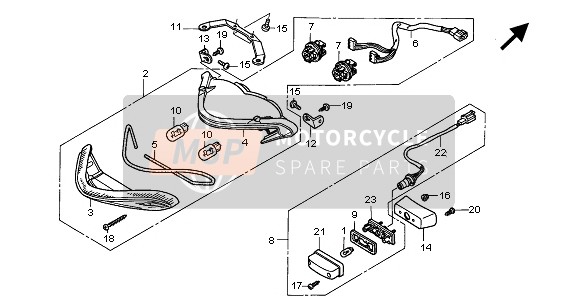 Honda CB900F 2005 RÜCKLICHT für ein 2005 Honda CB900F