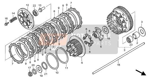 Honda CB1300 2005 Embrayage pour un 2005 Honda CB1300