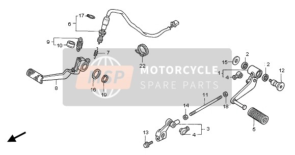 Honda CB1300 2005 Pédale pour un 2005 Honda CB1300