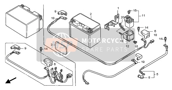 Honda CB1300 2005 BATTERY for a 2005 Honda CB1300