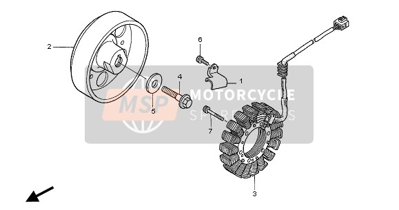 Honda CB1300A 2005 GENERATOR for a 2005 Honda CB1300A