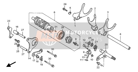 GEARSHIFT DRUM & GEARSHIFT FORK