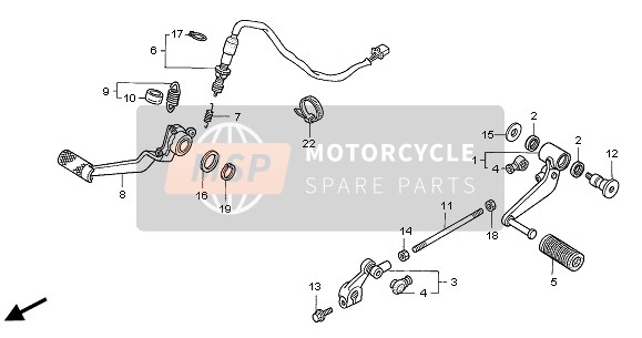 Honda CB1300A 2005 Pédale pour un 2005 Honda CB1300A