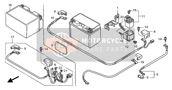 Honda CB1300A 2005 BATTERY for a 2005 Honda CB1300A