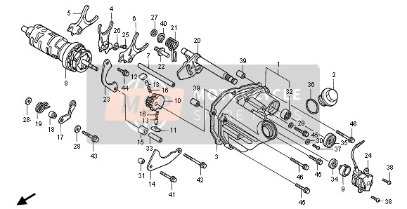 Honda CB750F2 1996 GEARSHIFT DRUM for a 1996 Honda CB750F2