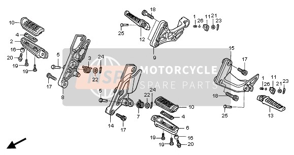 Honda CB1300SA 2005 Step voor een 2005 Honda CB1300SA