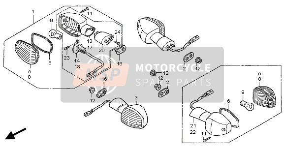 33401MEJ902, Basis, R. Knipperlicht, Honda, 0