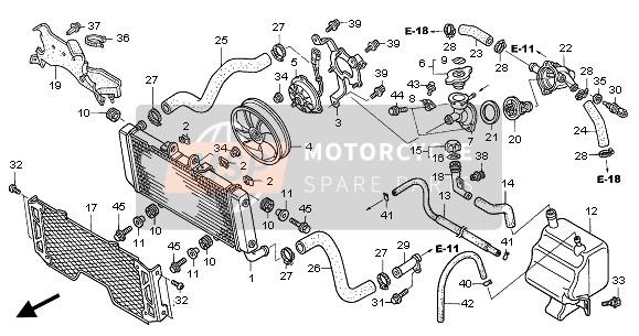 Honda CB1300SA 2005 Radiateur pour un 2005 Honda CB1300SA