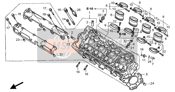 Honda CBF600N 2005 CYLINDER HEAD  for a 2005 Honda CBF600N