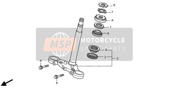 Honda CBF600N 2005 STEERING STEM  for a 2005 Honda CBF600N