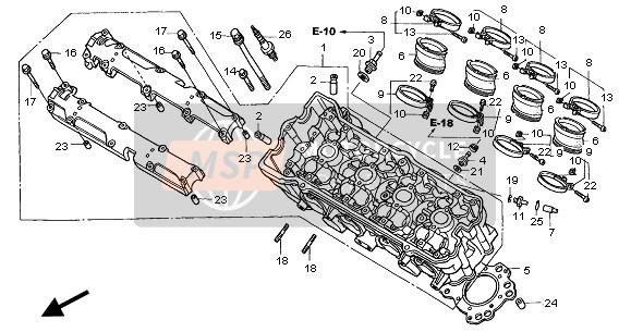 Honda CBF600NA 2005 CYLINDER HEAD  for a 2005 Honda CBF600NA