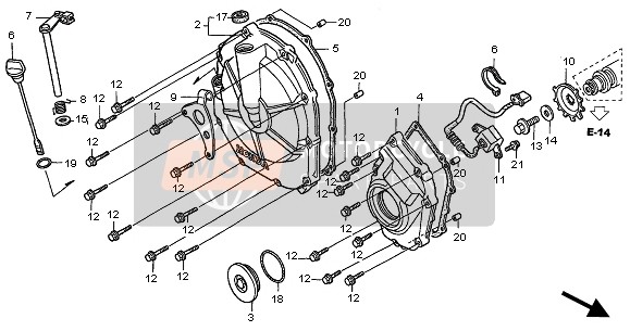 Honda CBF600NA 2005 Couvercle d'embrayage pour un 2005 Honda CBF600NA