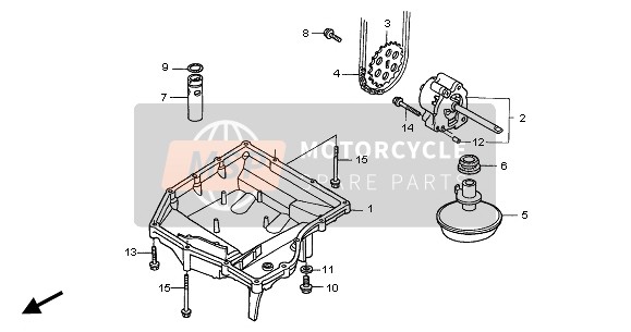 Honda CBF600NA 2005 OIL PAN  & OIL PUMP  for a 2005 Honda CBF600NA