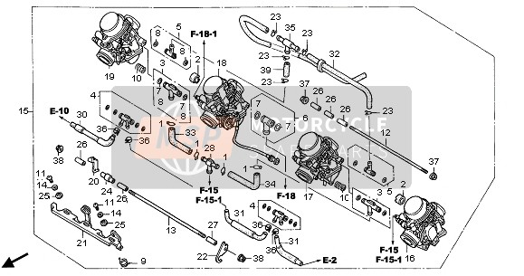 Honda CBF600NA 2005 CARBURETOR (ASSY.)  for a 2005 Honda CBF600NA