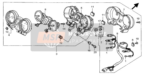 Honda CBF600NA 2005 Mètre (MPH) pour un 2005 Honda CBF600NA