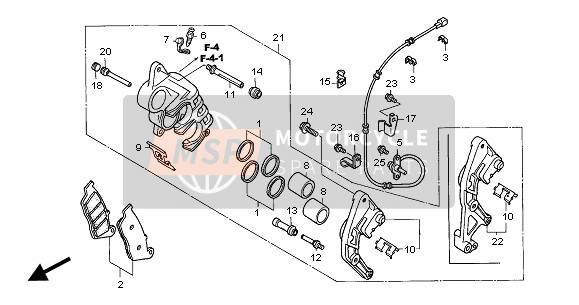 FRONT BRAKE CALIPER (R.) 