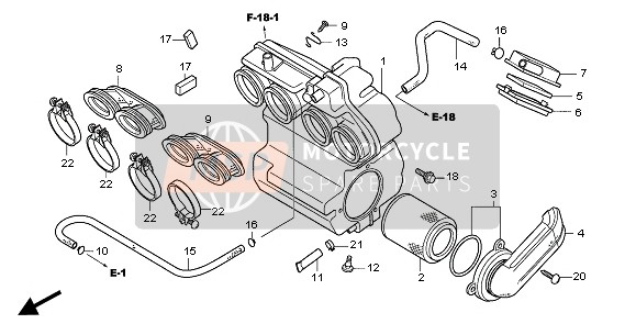 Honda CBF600NA 2005 Purificateur d'air pour un 2005 Honda CBF600NA