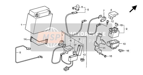 Honda CBF600NA 2005 Batterie pour un 2005 Honda CBF600NA