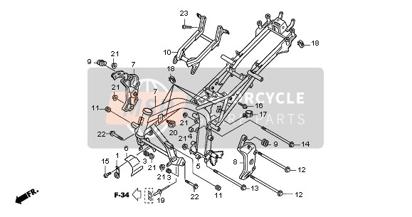 Honda CBF600S 2005 FRAME BODY  for a 2005 Honda CBF600S